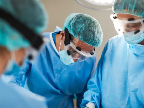 Three Surgeons Focus on a Surgery