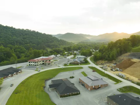 An arial shot of AdventHealth Manchester.