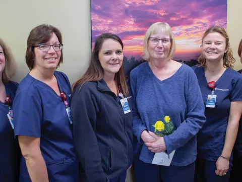 Nancy Peterson with Dr. Lungus's Team