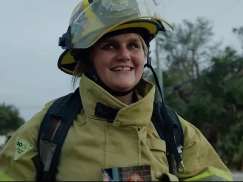 firefighter running a 5K 