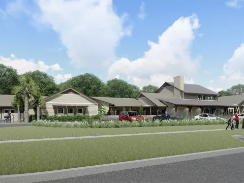 A panoramic picture of West Lake Learning Center