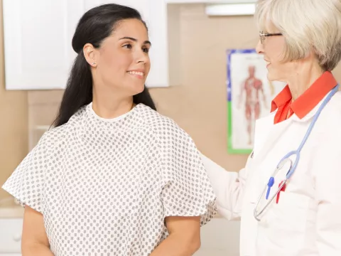 Woman at her annual appointment