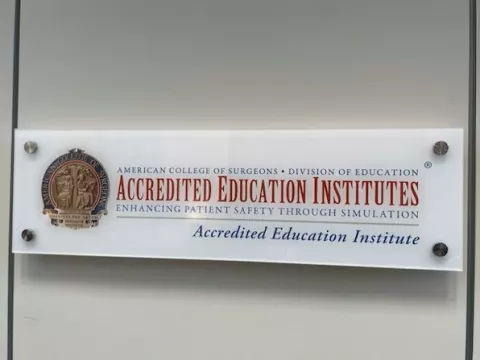 ACS accreditation plaque