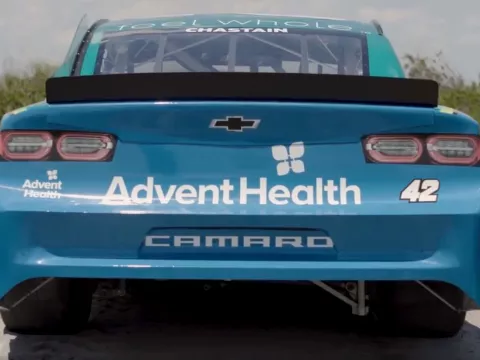 Back of the AdventHealth #42 racecar