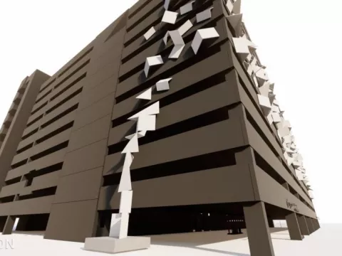 Second rendering of Innovation Tower art project