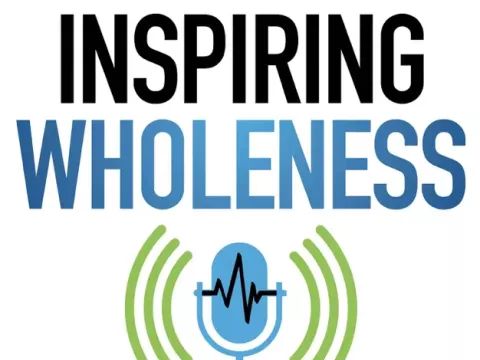 AdventHealth Inspiring Wholeness Logo with Microphone Icon