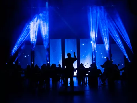 The AdventHealth employee orchestra's requiem performance.