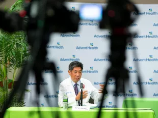 AdventHealth doctor discusses coronavirus on camera