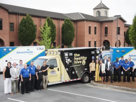 AH Gordon Ambulance Donation to Calhoun High