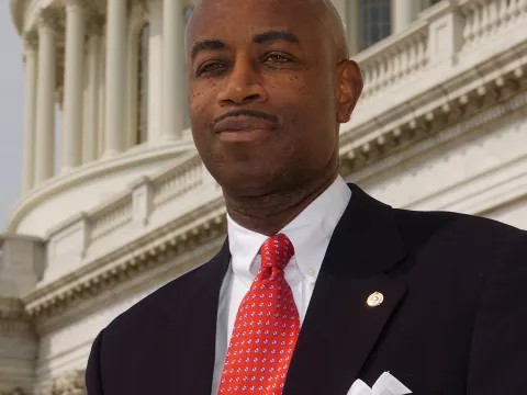 Barry Black in front of US Capitol Building
