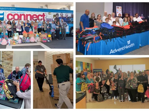 Local AdventHealth Hospitals Donate School Supplies