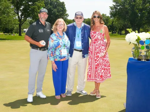 Group of people on golf course