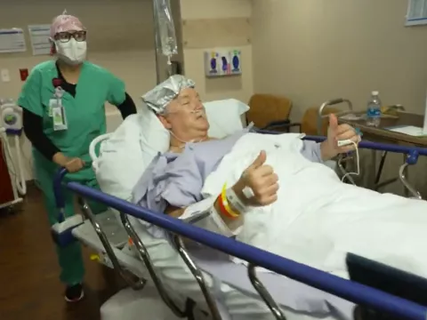 Chris Robinson on surgery day for Operation Walk USA 2025