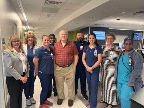 AdventHealth Clermont ER Team with their patient