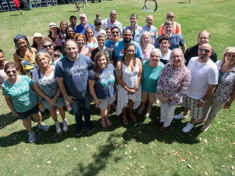 Kidney transplant recipients at picnic