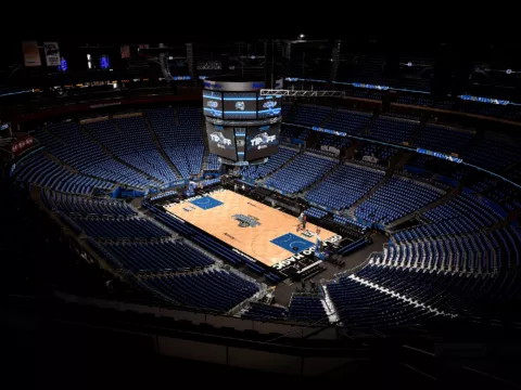 Orlando Magic home court, in Orlando, FL
