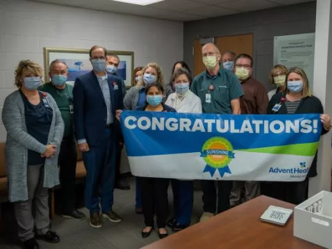 AdventHealth Hendersonville Celebrates New Sunshine Award Winner