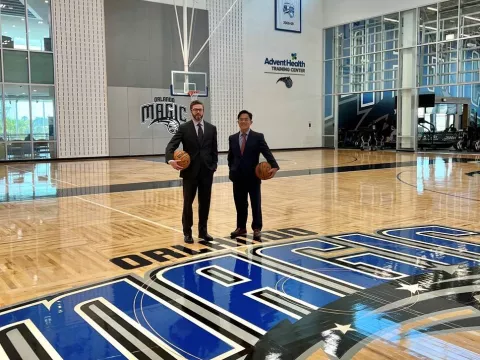 Dr Youmans and Dr Oh at the new Magic Training Center