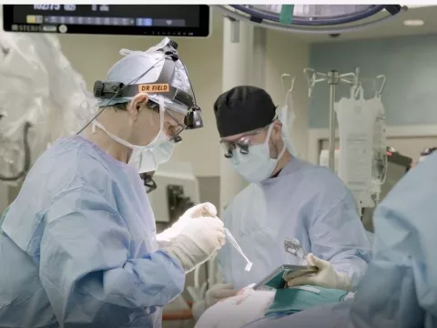 Dr. Field during surgery