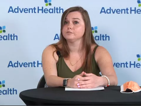 Savannah Nissel on Morning Briefing speaking about her heart transplant