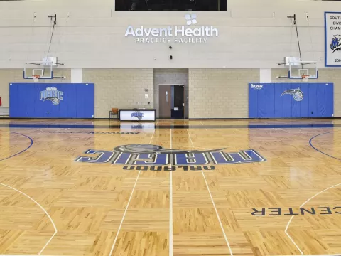 The AdventHealth Orlando Magic practice facility.