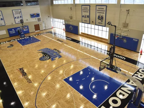 The AdventHealth practice facility for the Orlando Magic. 