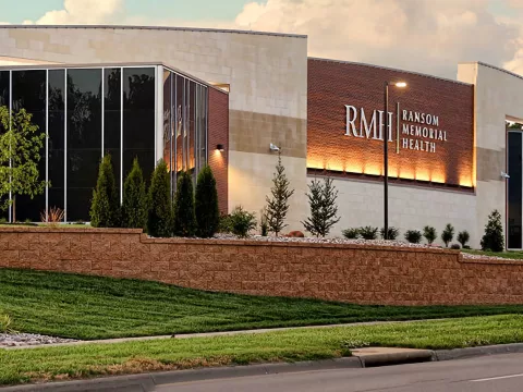 Front view of AdventHealth Ottawa, formerly Ransom Memorial Health