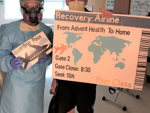 Robert Deprins COVID survivor AdventHealth Fish Memorial