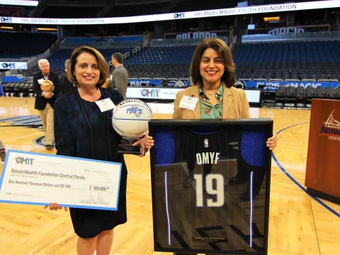 Orlando Magic Youth Foundation check presentation