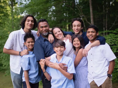 Holly Romero, BSN, RN pictures with her family.