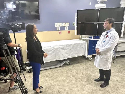 WFTV news anchor Alexa Lorenzo interviews Dr. Kadkhodayan 