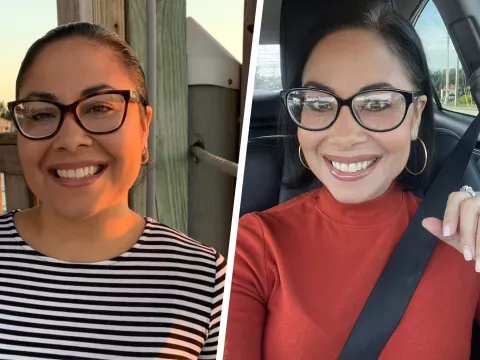 Karla Quintana before and after bariatric surgery photos.