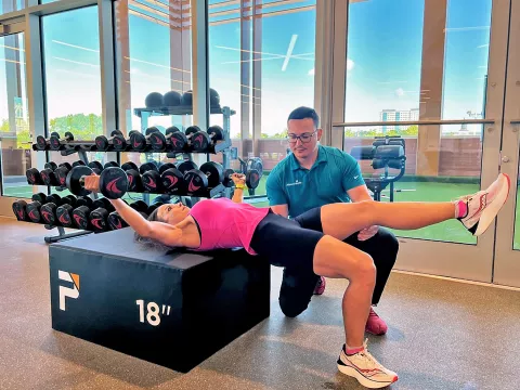 Lina Miller Rehabbing at the AdventHealth Training Center