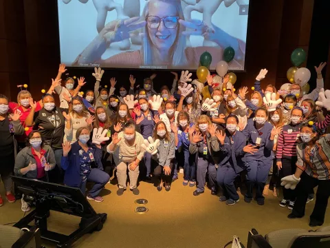 AdventHealth for Children nursing leaders and staff celebrate Magnet recognition in 2021.