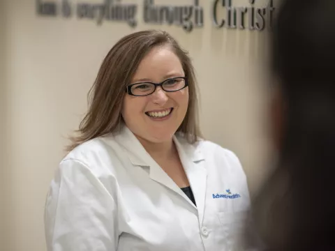 Marchele Center with patient