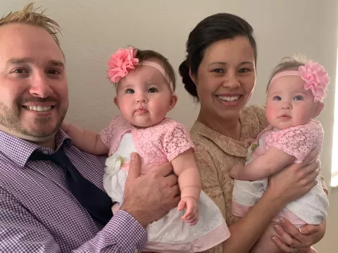 Tanya and her Husband with their two girls