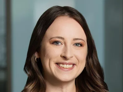 Woman with floral top. 