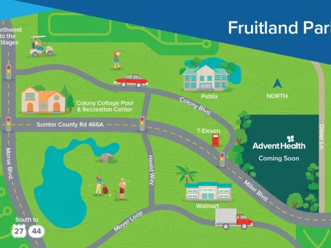 Graphic showing land purchase in Fruitland Park for new ER