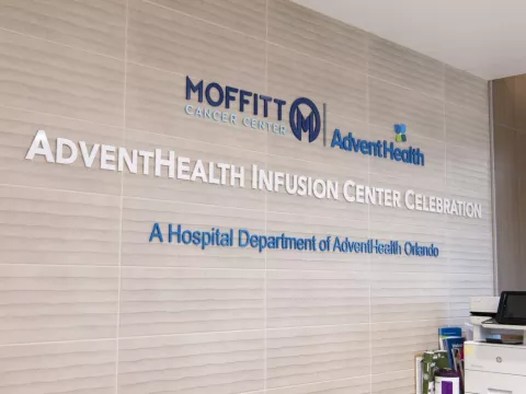 Moffitt AdventHealth wall sign