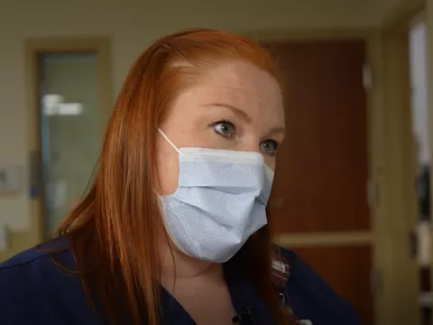 While on vacation in NYC, Nicole Horochowski, an ICU nurse from AdventHealth Orlando, helped a man who collapsed in the audience of 'Funny Girl'.