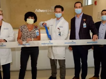 AdventHealth North Pinellas leaders cut the ribbon on the new emergency department