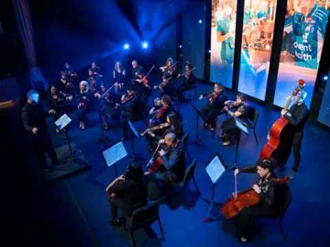 The AdventHealth Orchestra during a recent performance.