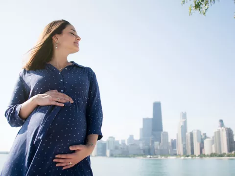 Pregnant Woman Outdoors