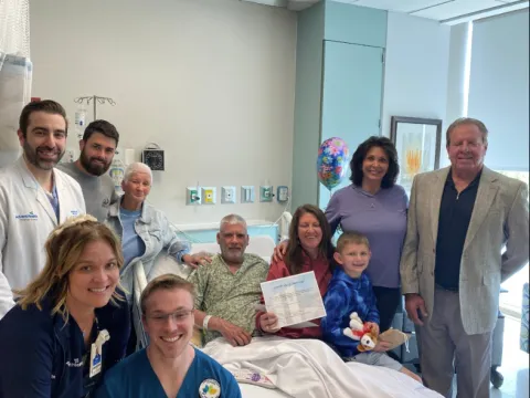 Wedding in a hospital room