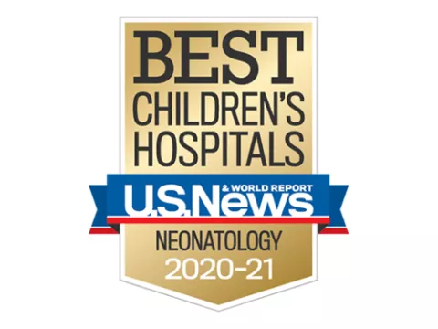US News Badge - Best Children's Hospitals Neonatology 20-21