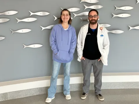 Jessica reconnects with the team who supported her on along her cancer care journey.