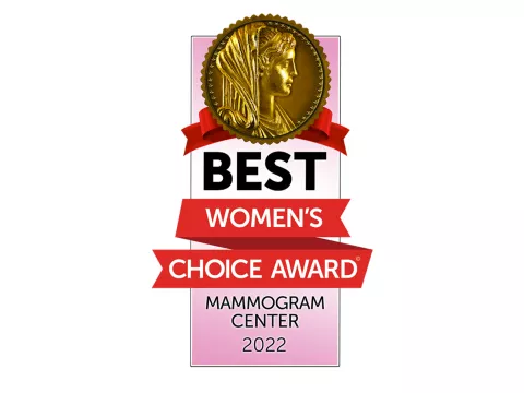 Women's Choice Award Best Mammogram Center 2022