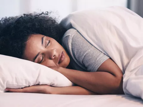 A woman sleeping peacefully
