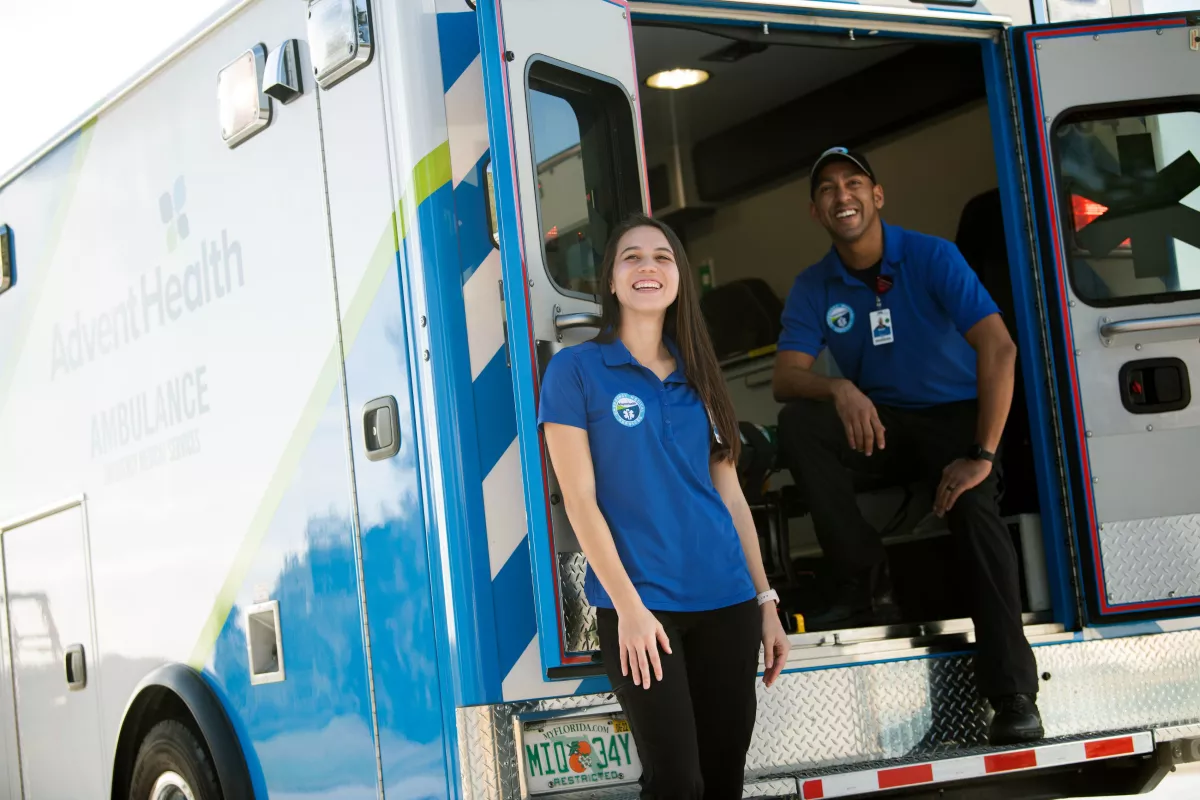 AdventHealth EMS crew ready to serve.