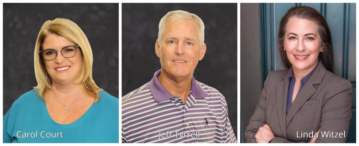 Carol Court, Jeff Tyrrell and Linda Witzel